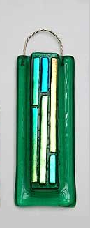 Dichroic Fused Glass Bamboo Vase