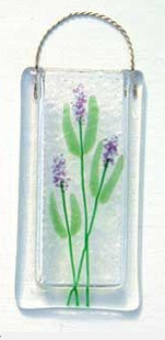 Fused Glass Lavender Vase
