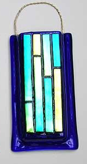 Dichroic Fused Glass Bamboo Vase