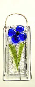 Fused Glass Flower Vase