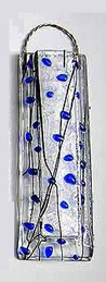 Latta's Fused Glass Stripe Dots Vase